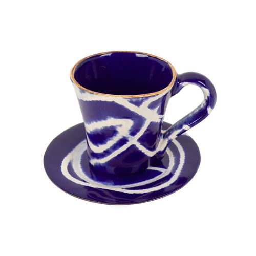 caneca de ceramica azul