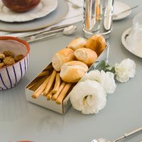 Cesto de pão prata