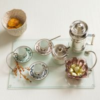 bandeja de vidro para decoração