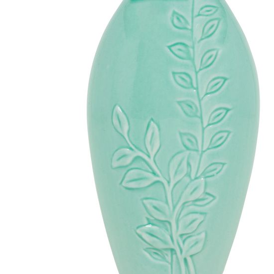 Vaso de ceramica verde agua