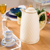 garrafa termica porcelana creme