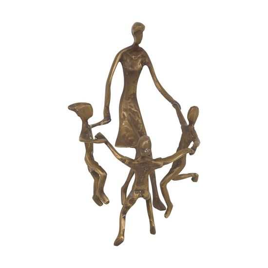 escultura ciranda bronze pais e filhos