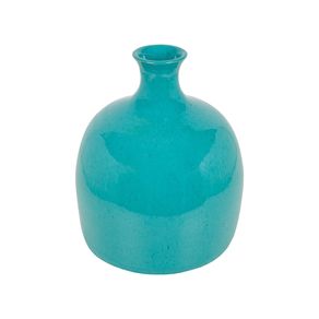 vaso garrafa azul turquesa