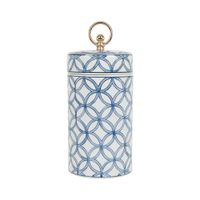 potiche de porcelana azul