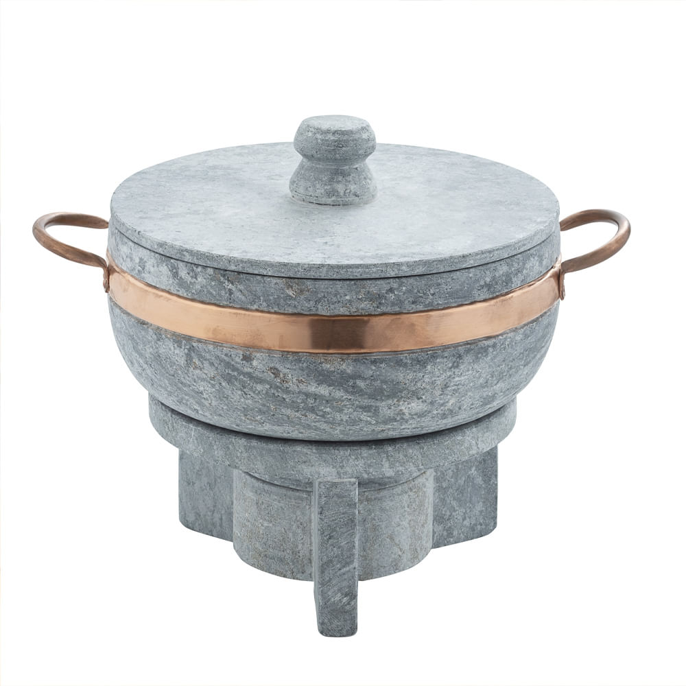 Brazilian Soapstone Stew Pot, Panela de Pedre